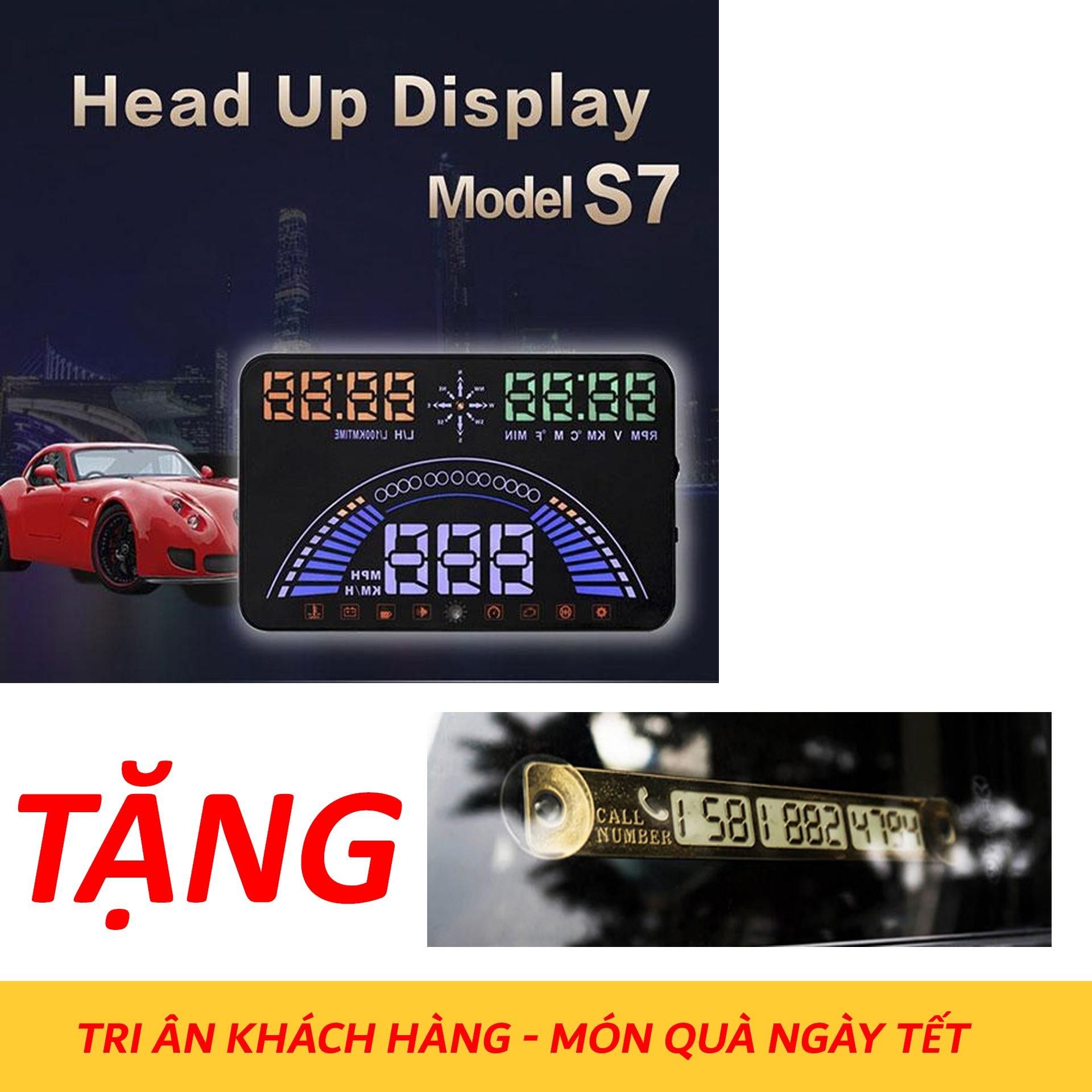 [ Miễn phí lắp đặt] THIẾT BỊ HIỂN THỊ TỐC ĐỘ HUD S7 CHO XE HƠI