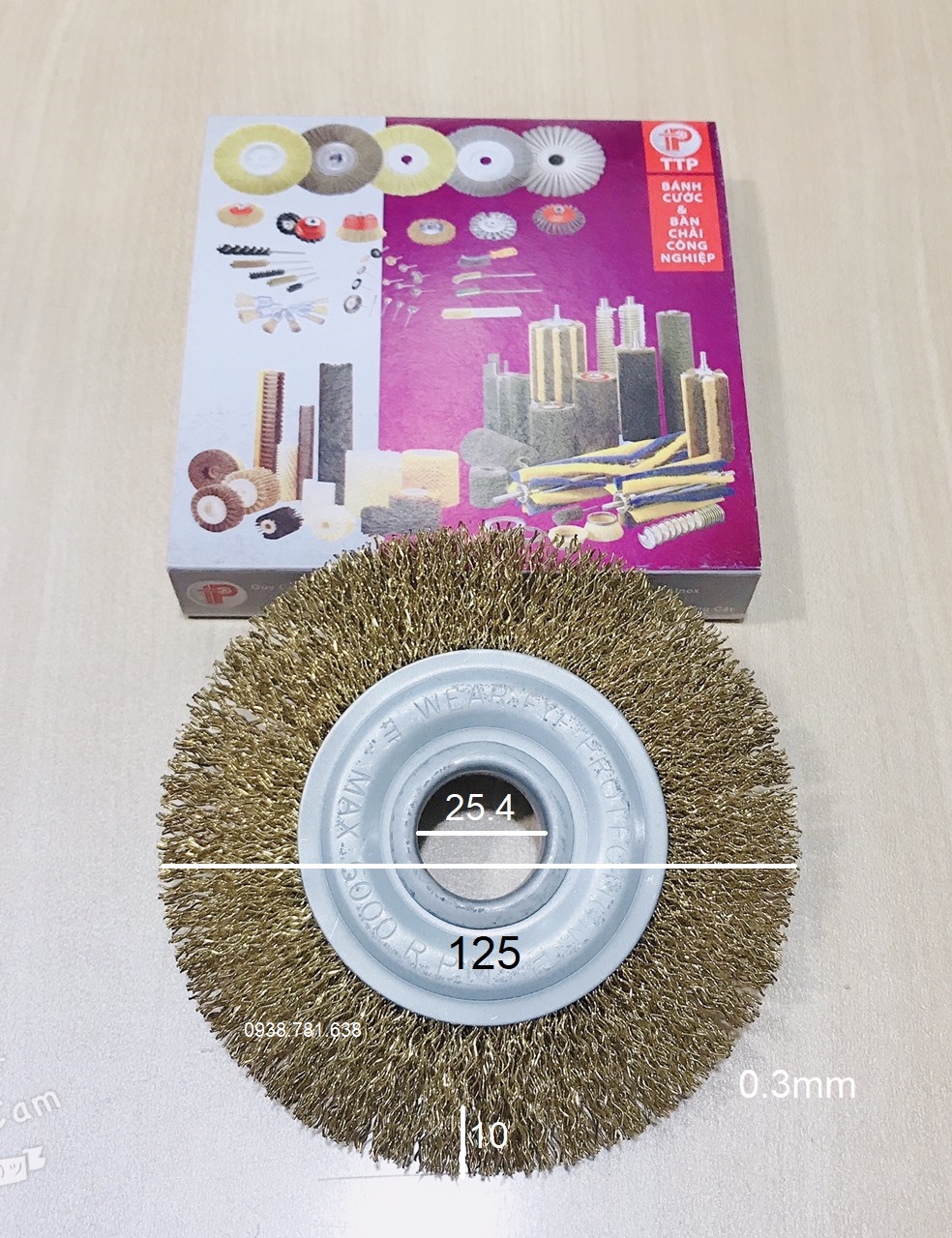 Bánh cước thép 125x10x25.4