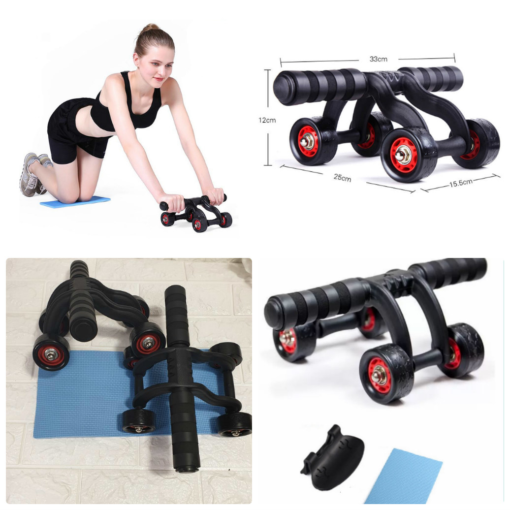 Con lăn 4 bánh tập cơ bụng