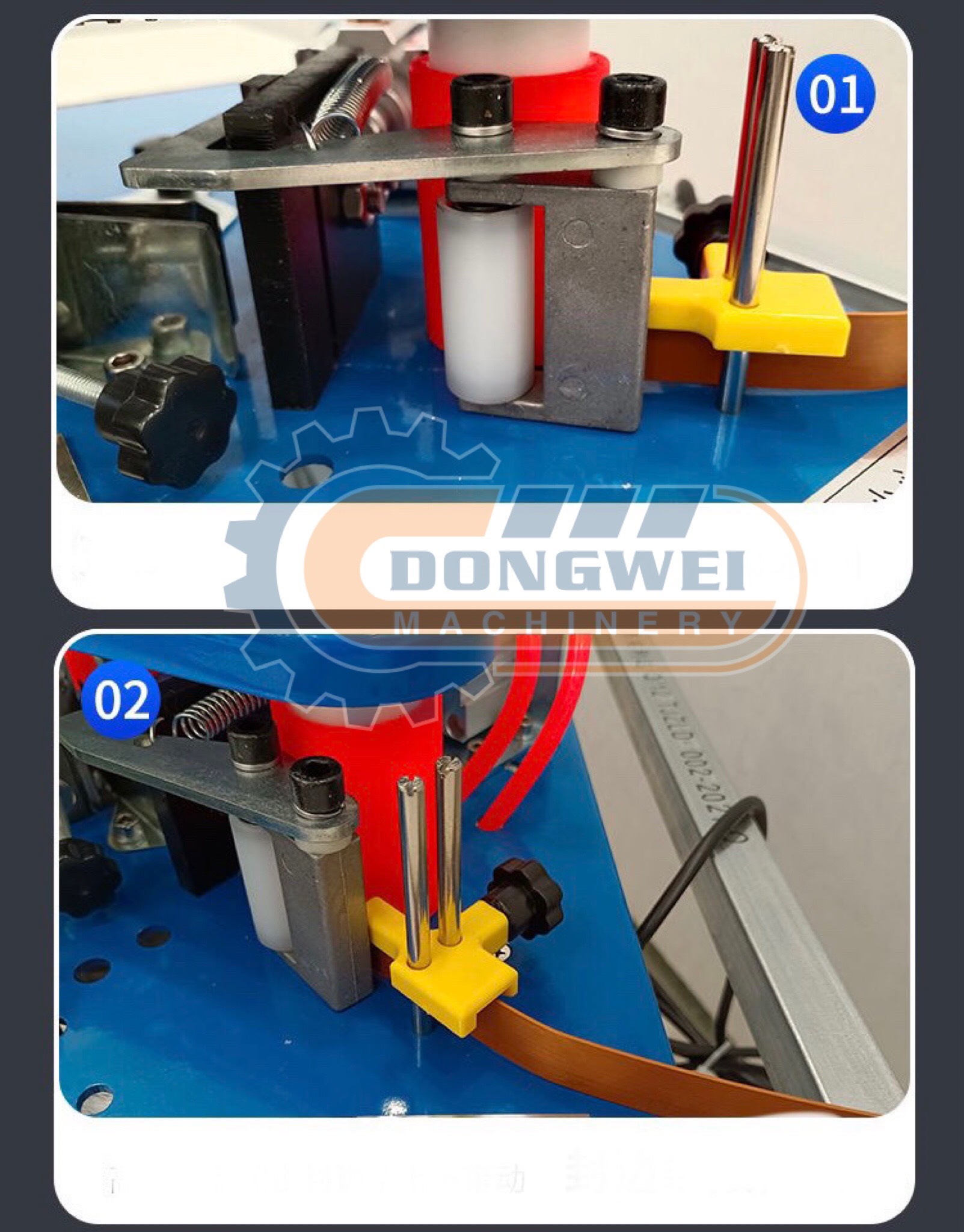 Máy dán cạnh 2 chức năng DW-550 dán cong , dán tròn, vát