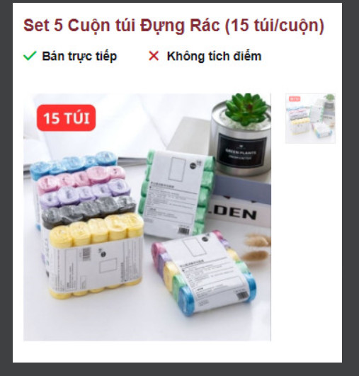 Túi đựng rác cuộn 100 túi siêu dai minaier