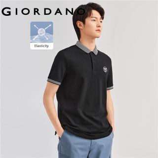 Giordano Men Contrast embroidery stretchy pique polo shirt Free Shipping thumbnail