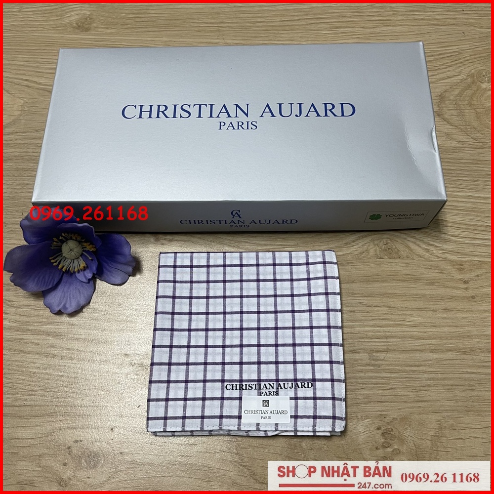 Khăn mùi xoa nam / khăn tay nam cao cấp Christian Aujard Hàn Quốc