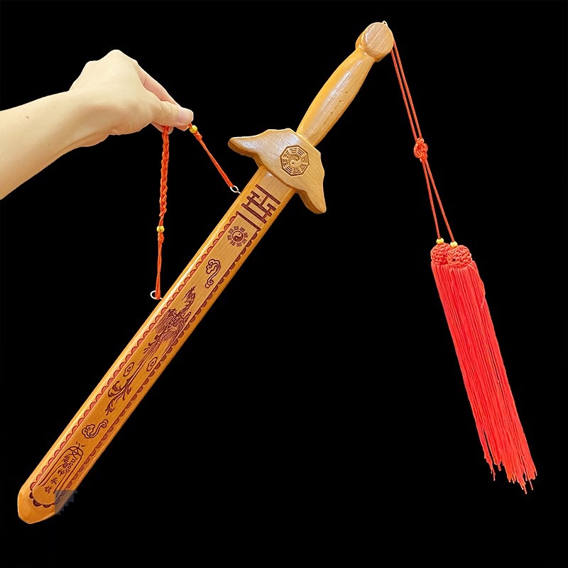 Kiếm Gỗ Đào tự nhiên - Kiếm Thất Tinh 28 cm