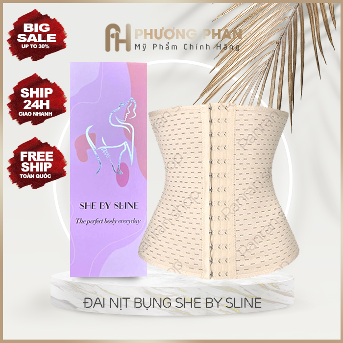 Đai nịt bụng SHE BY SLINE Chính Hãng - Gen nịt bụng giảm mỡ hiệu quả - Đai nịt bụng giúp eo thon gọn đẹp - Phương Phan Shop