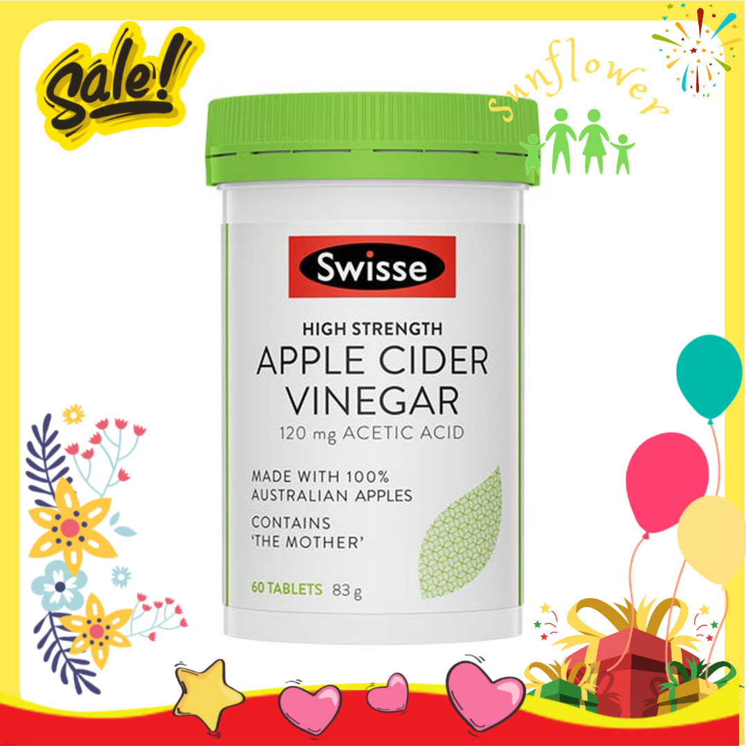 Giảm cân Giấm táo Swisse Apple cider vinegar 60 viên của Úc