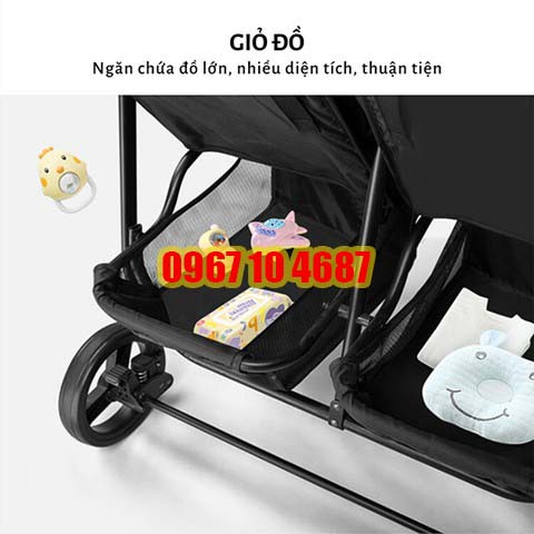 Xe Đẩy Đôi Cao Cấp Seebaby T22