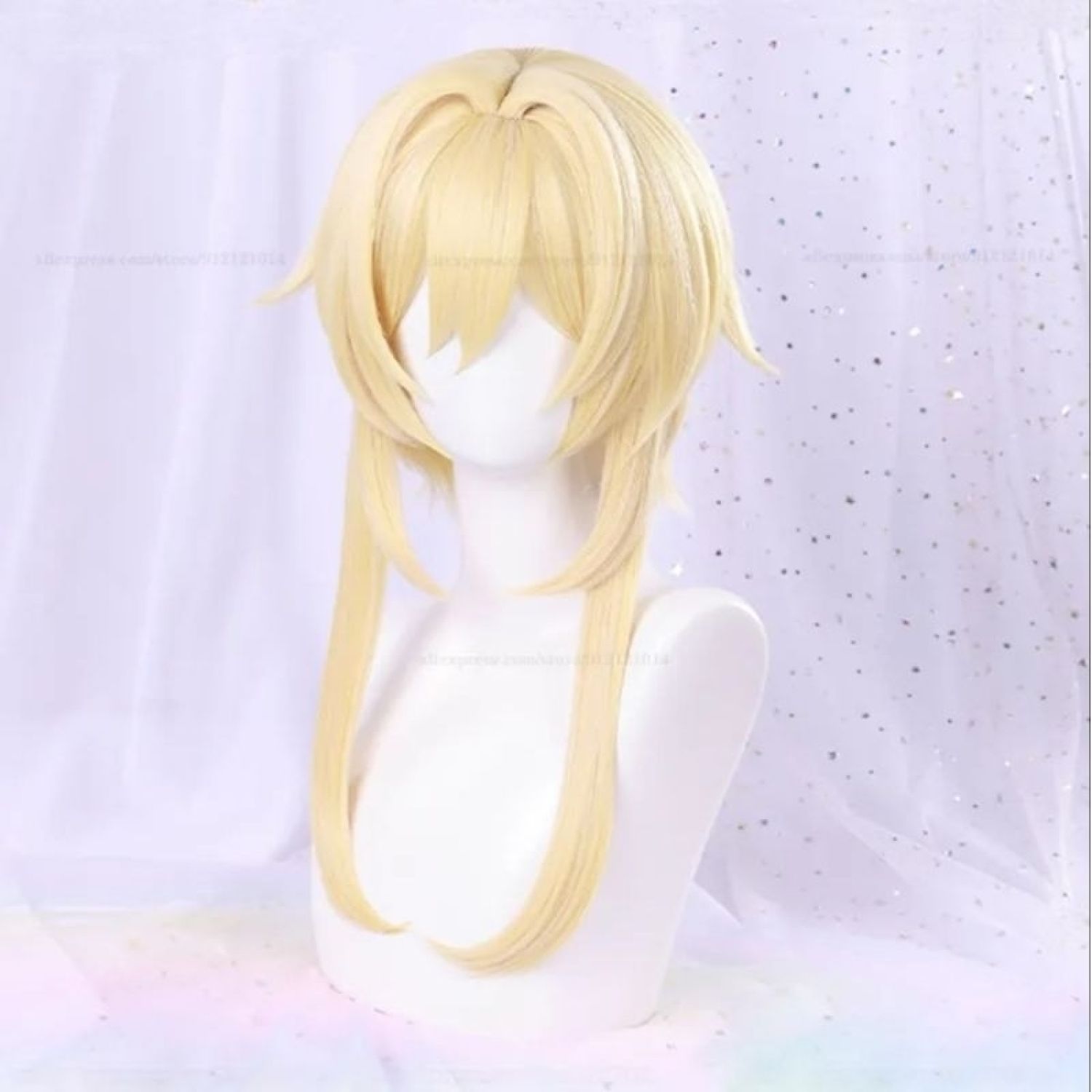 [Sẵn] Wig/tóc giả Lumine và Aether Traveller - Genshin Impact màu vàng [Miu Cosplay]