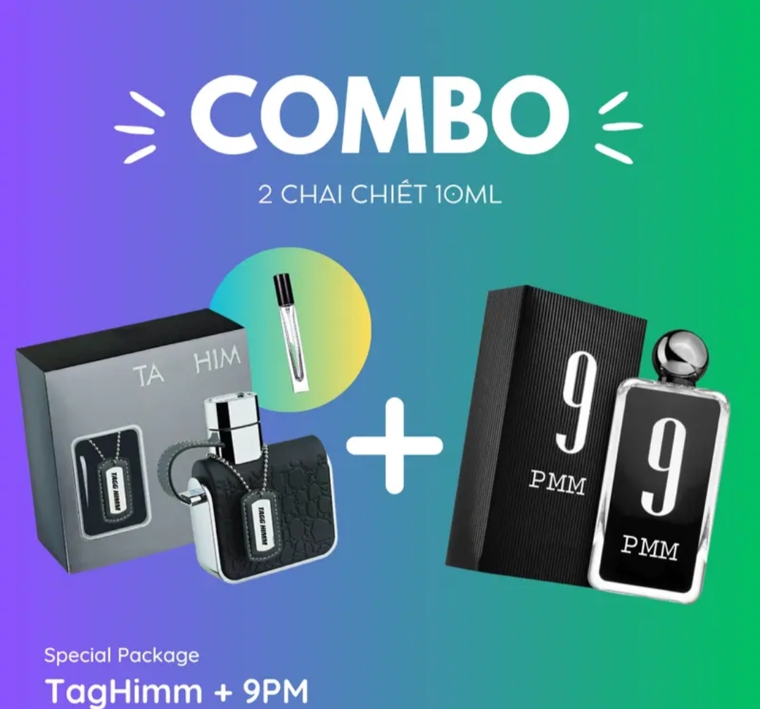 [ Combo 2 chai chiết 10ml] Nước hoa dubai nam Tag - Him và 9PM