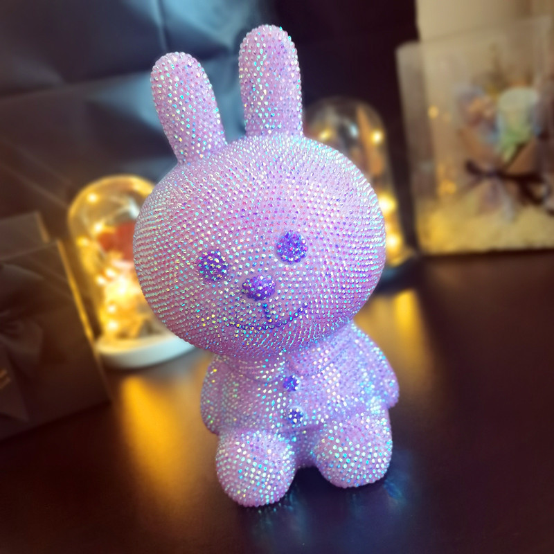 gấu đính đá hello kitty, thỏ, pokemon