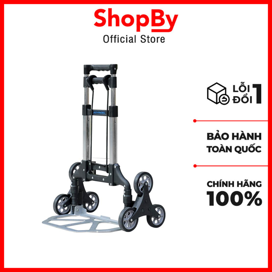 Advindeq tl-35/70 foldable 6 wheel climbing trolley with up to 70kg load extendable handle bar-12 months nationwide warranty