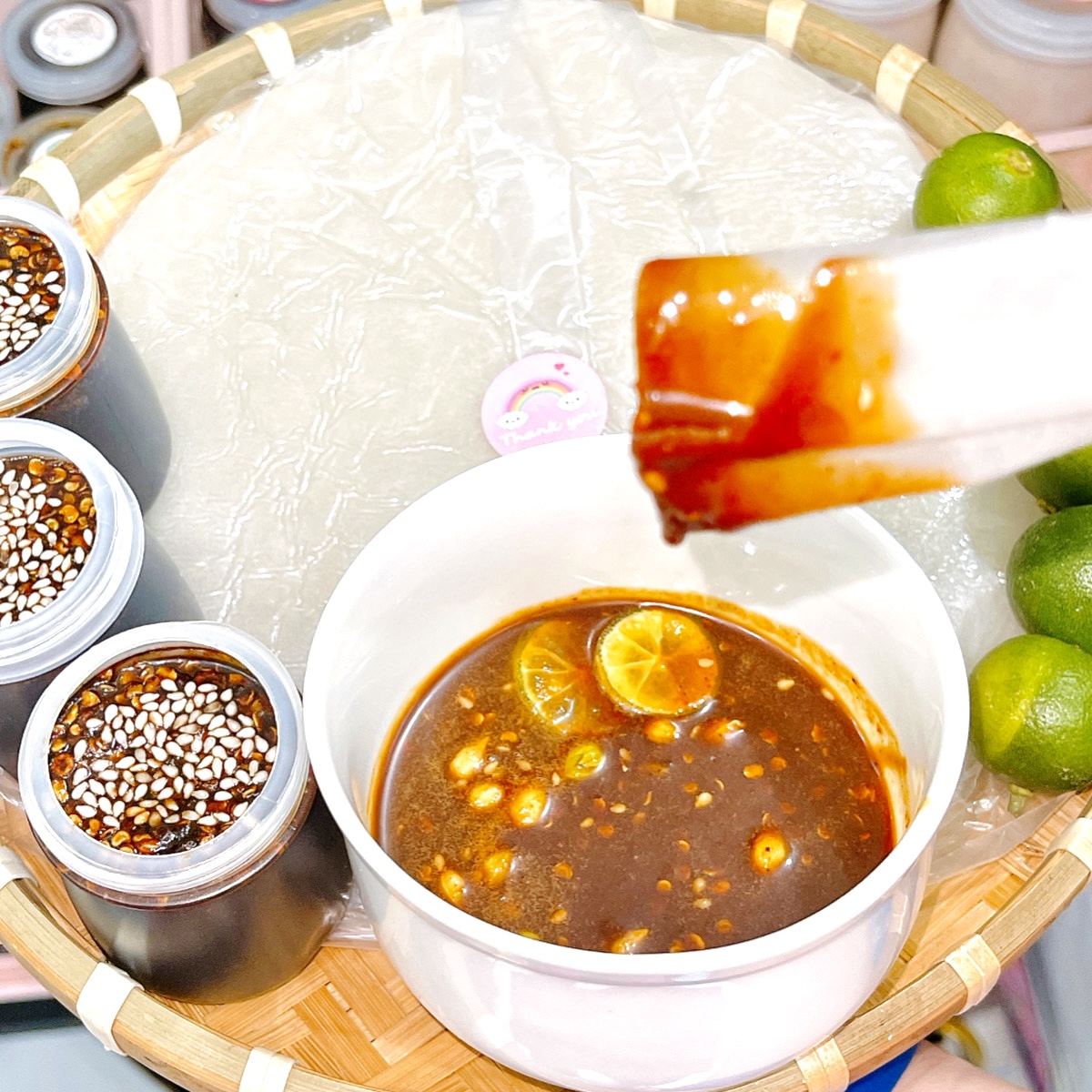 Bánh Tráng Chấm Siêu Cay