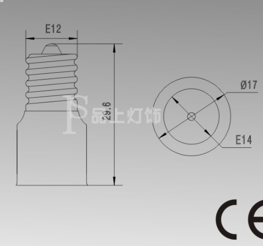 CHUYỂN ĐỔI ĐUÔI ĐÈN E14 SANG ĐUÔI E12
