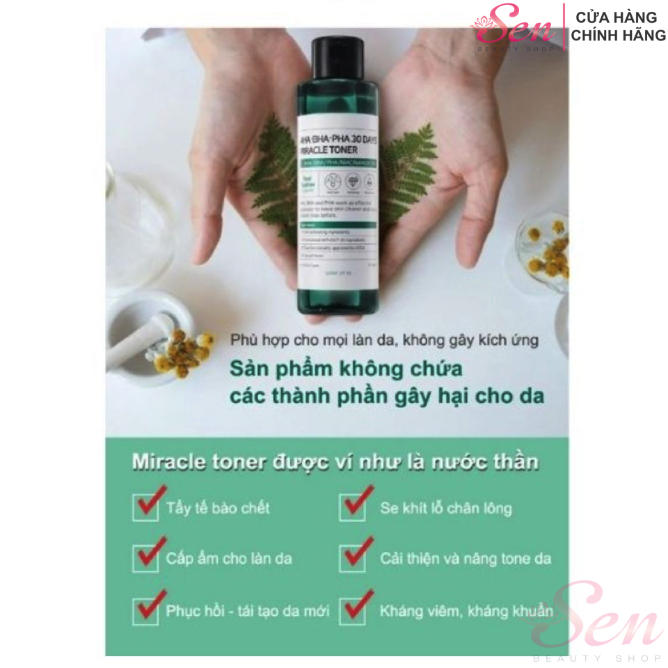 [HCM]Nước Hoa Hồng Some By Mi AHA-BHA-PHA 30 Days Miracle Toner 150ml