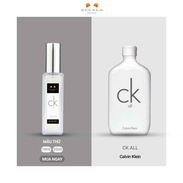 Nước hoa nam Calvin Klein CK All [travel size] mẫu dùng thử nhỏ gọn bỏ túi - Ngu Ngơ Perfume