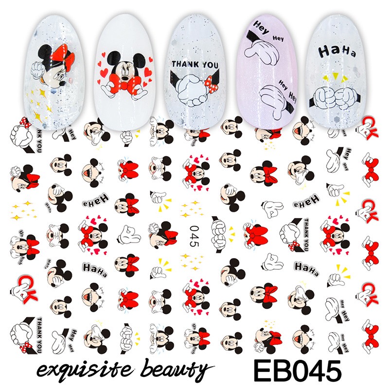 Hình dán móng tay - Sticker dán móng Mickey 045