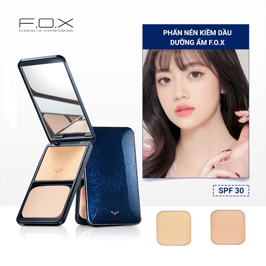 Phấn Nén Dưỡng Ẩm, Kiềm Dầu FOX Double Function Compact  12g - FOX Mỹ phẩm thiên nhiên