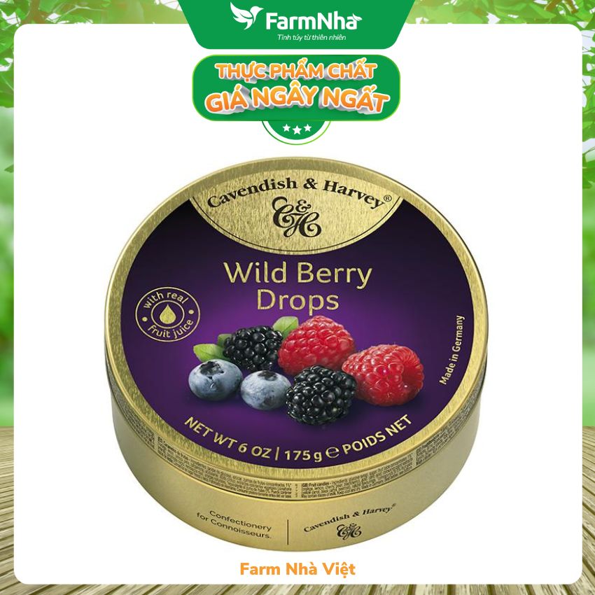 Kẹo Cavendish & Harvey Vị Wild Berry 175g - Chiết xuất trái cây tự nhiên, chính hãng nhập khẩu từ Đức