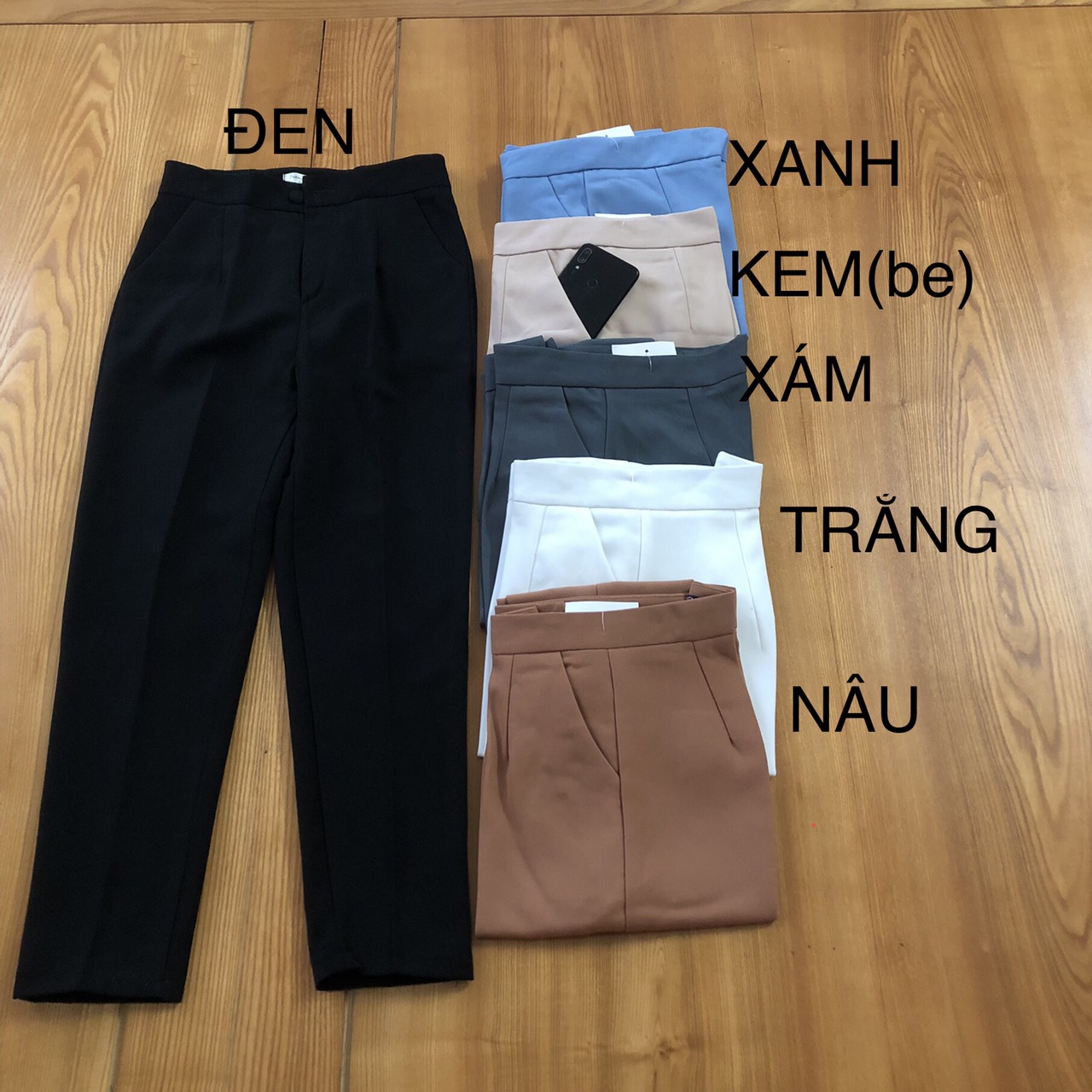 Quần tây baggy cúc bọc