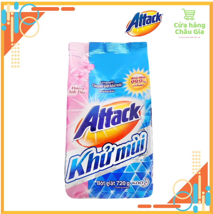 COMBO 5 GÓI 720Gr BỘT GIẶT ATTACK THƯƠNG HIỆU NHẬT BẢN.