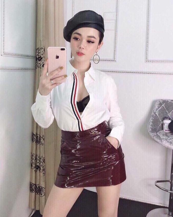 Áo sơ mi nữ phối dây sọc siêu hót