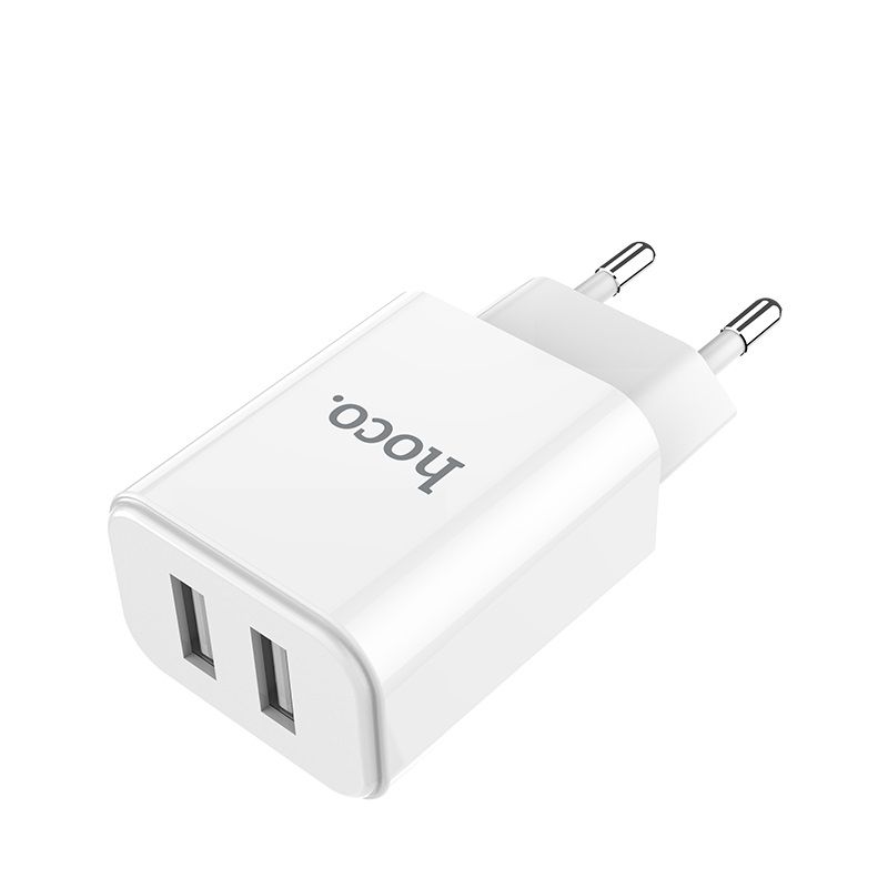Củ sạc cóc sạc 02 cổng HOCO C62A Hàng Chính Hãng