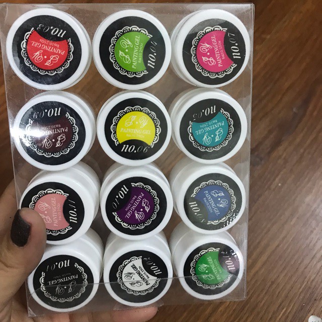 g.el vẽ nail , vẽ móng 12 màu siêu đặc