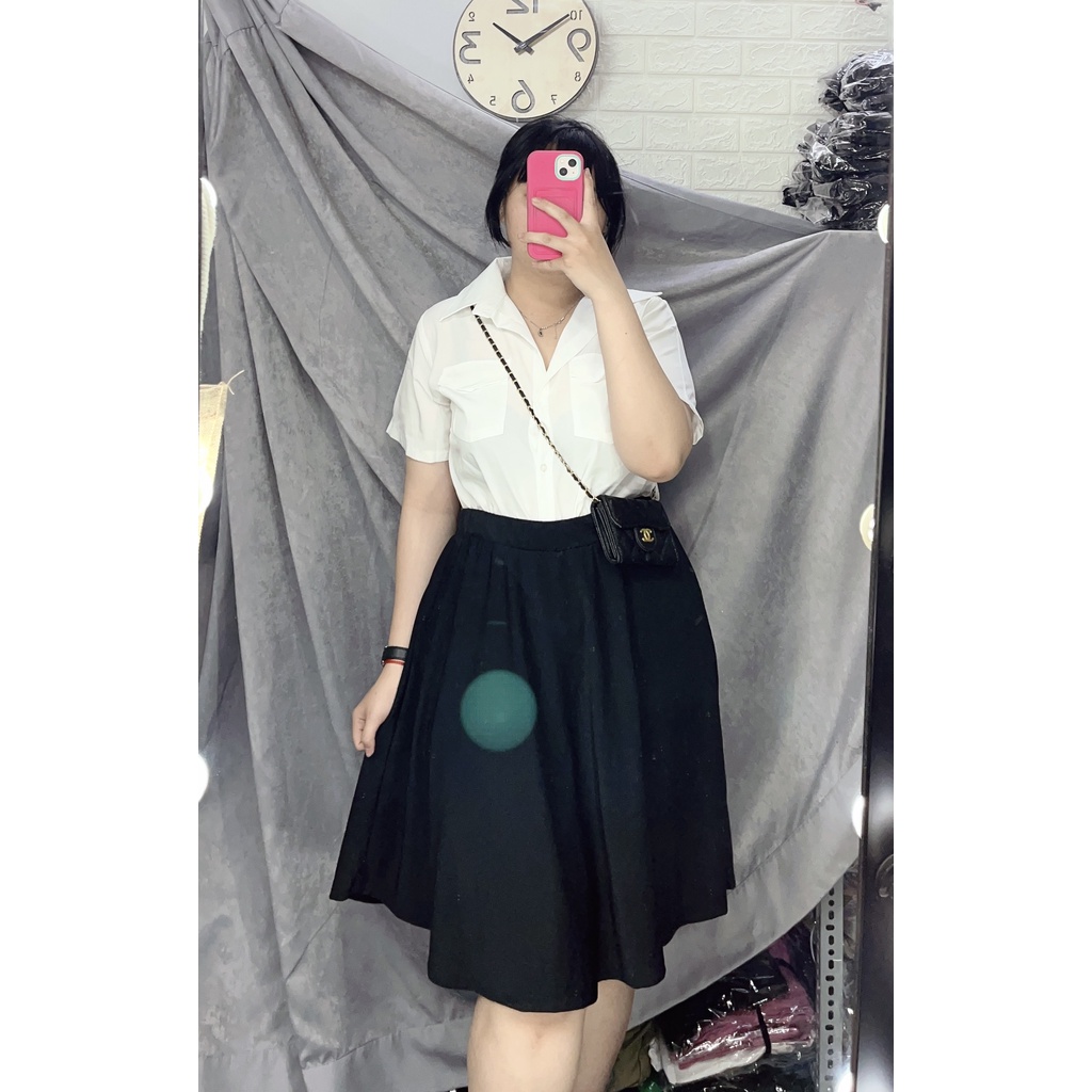 Chân váy xòe công sở nữ bigsize (Ảnh mẫu chụp tại shop)