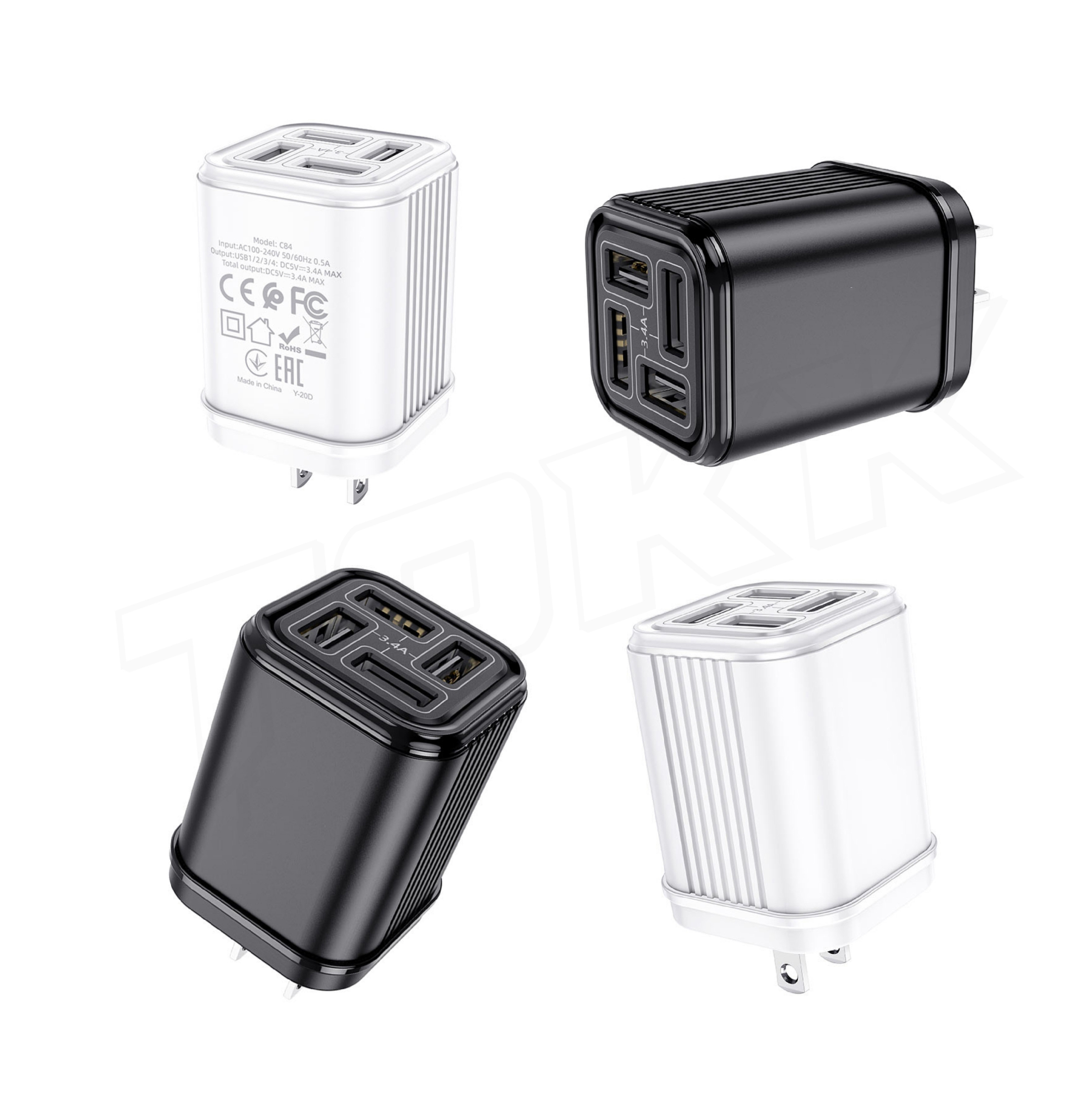 [HCM]Củ sạc 4 cổng USB 3.4A HOCO C84