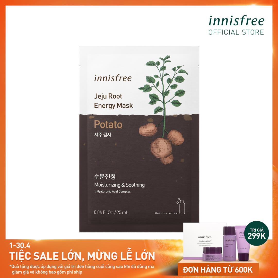 Hình ảnh Mặt nạ dưỡng ẩm và làm dịu da từ khoai tây Innisfree Jeju Root Energy Mask [Potato] 25ml
