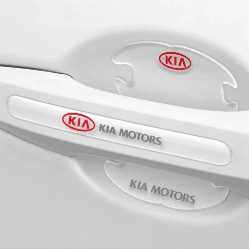 Bộ 10 Miếng Dán Silicon Chống Xước Hõm Cửa, Tay Nắm Cửa , Gương Ô Tô Xe Hơi Có Logo Hãng Xe Kia