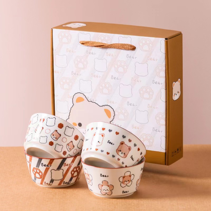 Bộ chén/bát ăn cơm Gấu BEAR Dư Dư