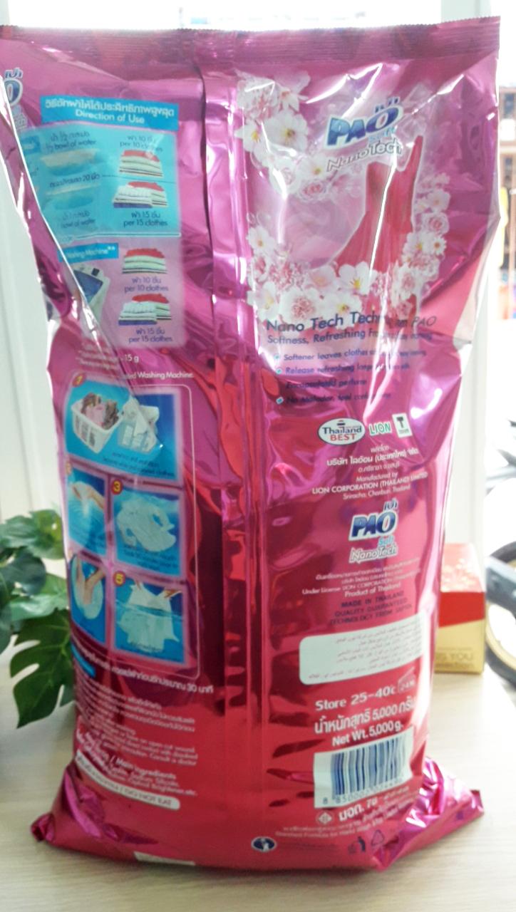 Bột giặt Pao 5kg Hồng Thái Lan