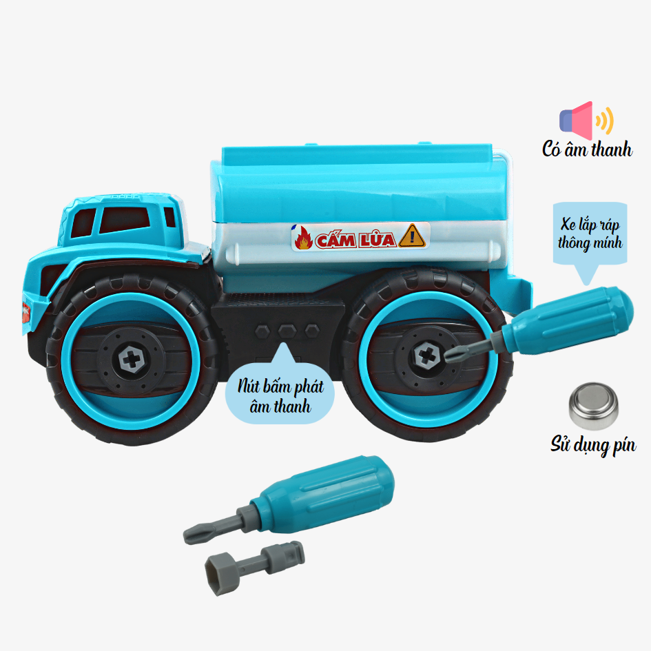 Xe bồn lắp ráp thông minh có âm thanh HT7759