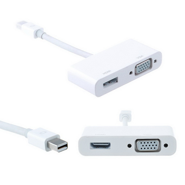 Mini DP to HDMI cable, from Macbook, Surface port to HDMI + VGA