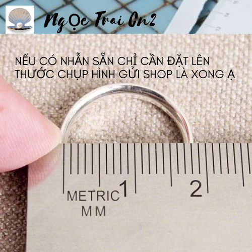 Nhẫn Bạc Ngọc Trai Thật Ngọc Trai Cn2