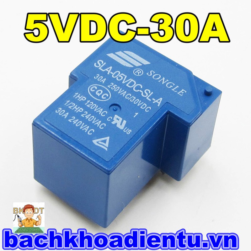 Relay 5v 12v 24v 48v 30a 5 chân sla chất lượng tốt