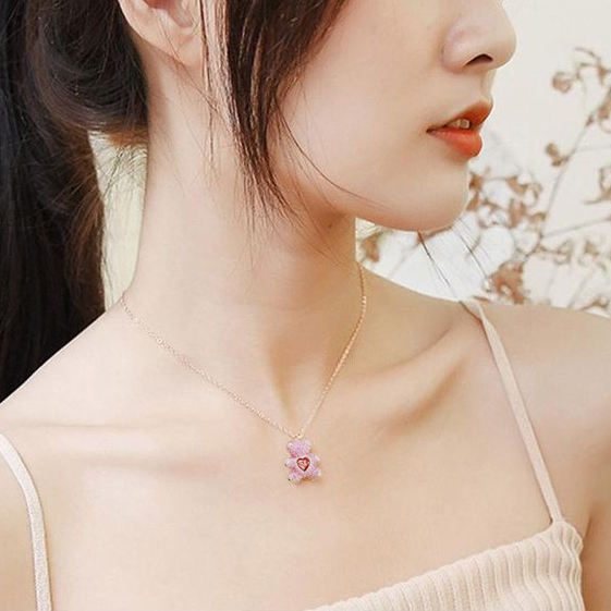 Dây chuyền LAMY Teddy Bear Necklace Pink 6055