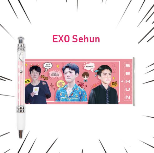 Bút viết kèm ảnh idol EXO Sehun, Lay