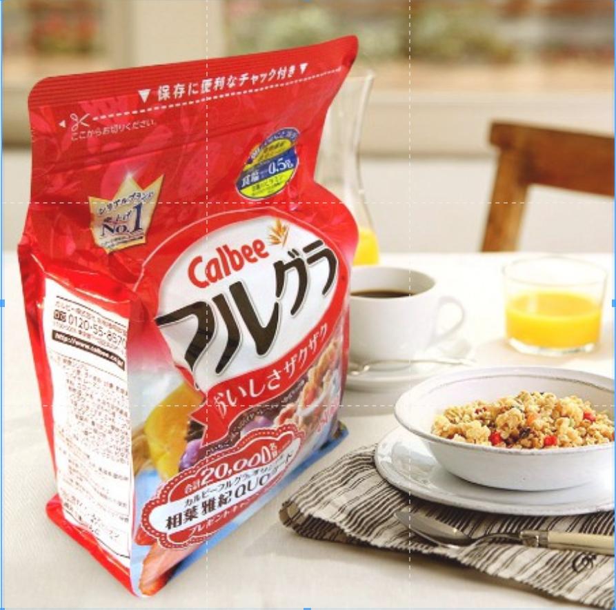 [HCM]Ngũ cốc trái cây Calbee - gói đỏ 750g