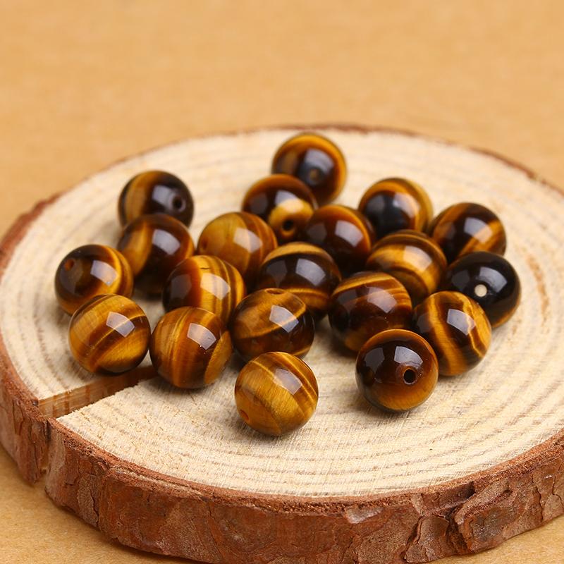 Hạt đá mắt hổ vàng đen dùng làm sản phẩm handmade DIY