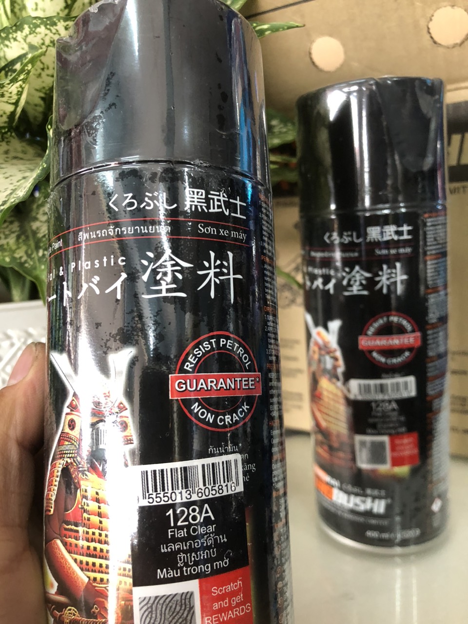 Sơn xịt Samurai Chính Hãng màu Trong Mờ - 128A (400ml)