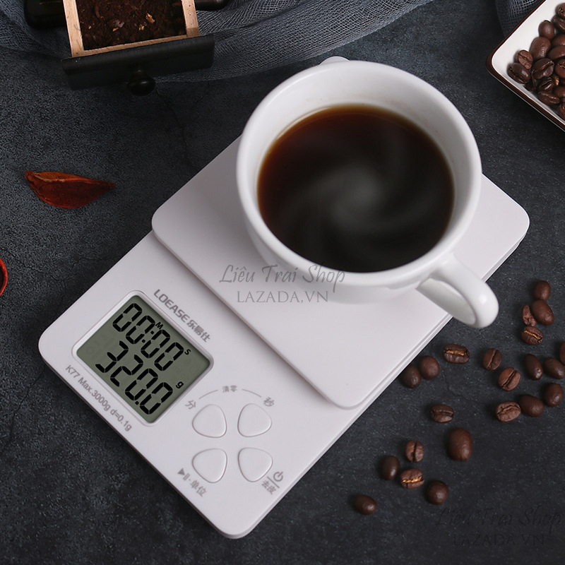 Cân cà phê coffee scale timer điện tử mini cân cà phê cân cafe cân drip pour over V60 cân nhà bếp cân làm bánh cân nội trợ