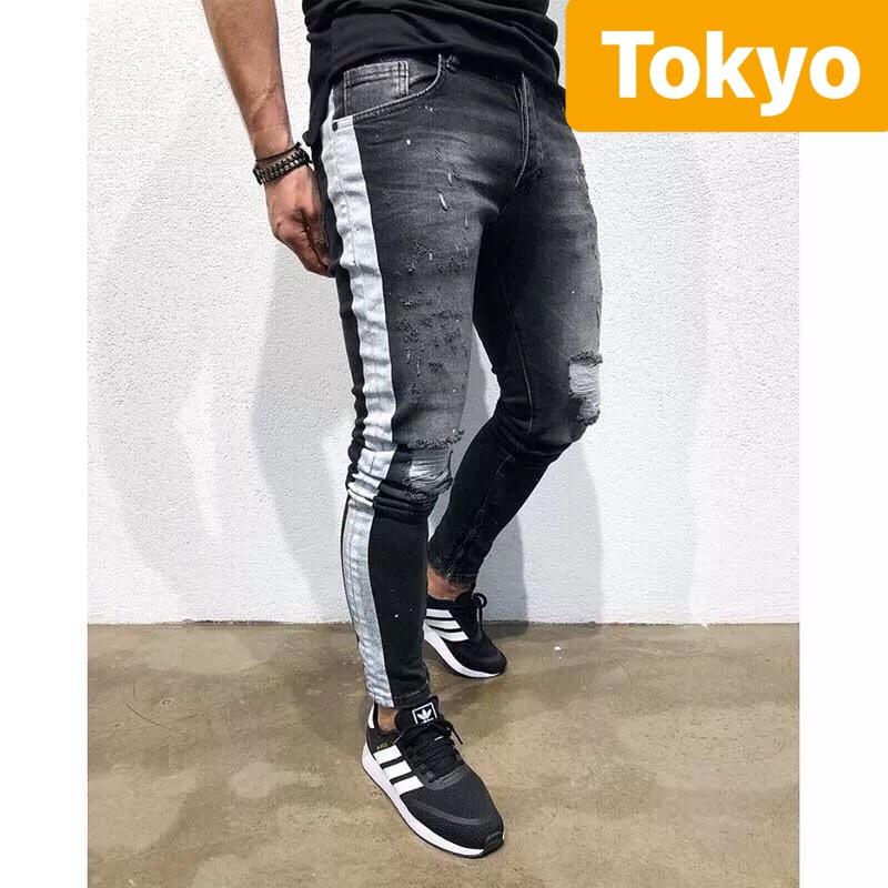 QUẦN BAGGY JEAN NAM CHẤT BÒ SỌC BẢN TO TREND SAMURAI SHINICHI CAO CẤP 1005 - TOKYO FASHION