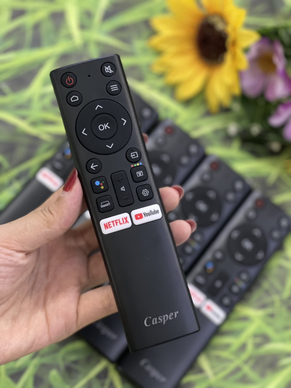 Remote tivi Casper giọng nói mẫu 02( bảo hành- tặng Pin)