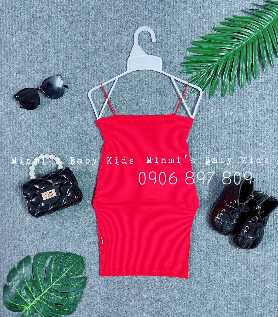 Đầm Body Hai Dây Thun Gân Siêu Cưng Cho Bé Gái Từ 1 Tuổi Đến 8 Tuổi Hàng Cao Cấp Shop Nhã Uyên Kids Mã D007