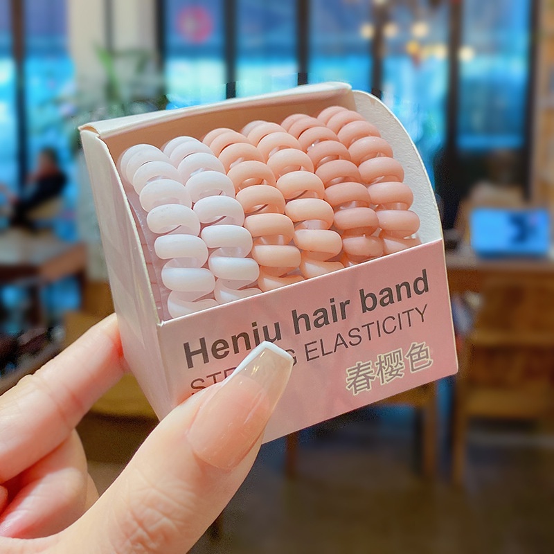 Set 6 dây buộc tóc đàn hồi phong cách Hàn Quốc cho nữ