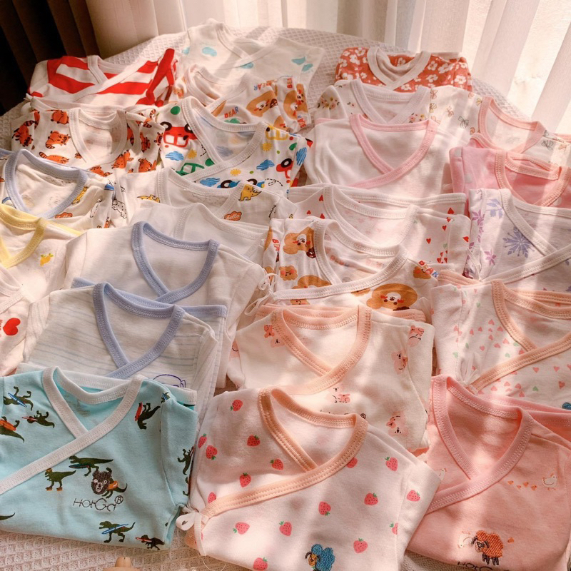Áo sơ sinh cột dây chất cotton Hotga cho bé