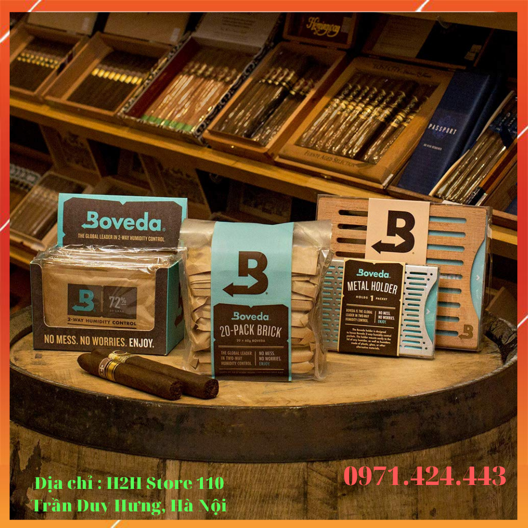 Boveda gói giữ ẩm 2 chiều - 65%, 69% và 72% - Gói bé 8 GRAM (3-10 điếu)