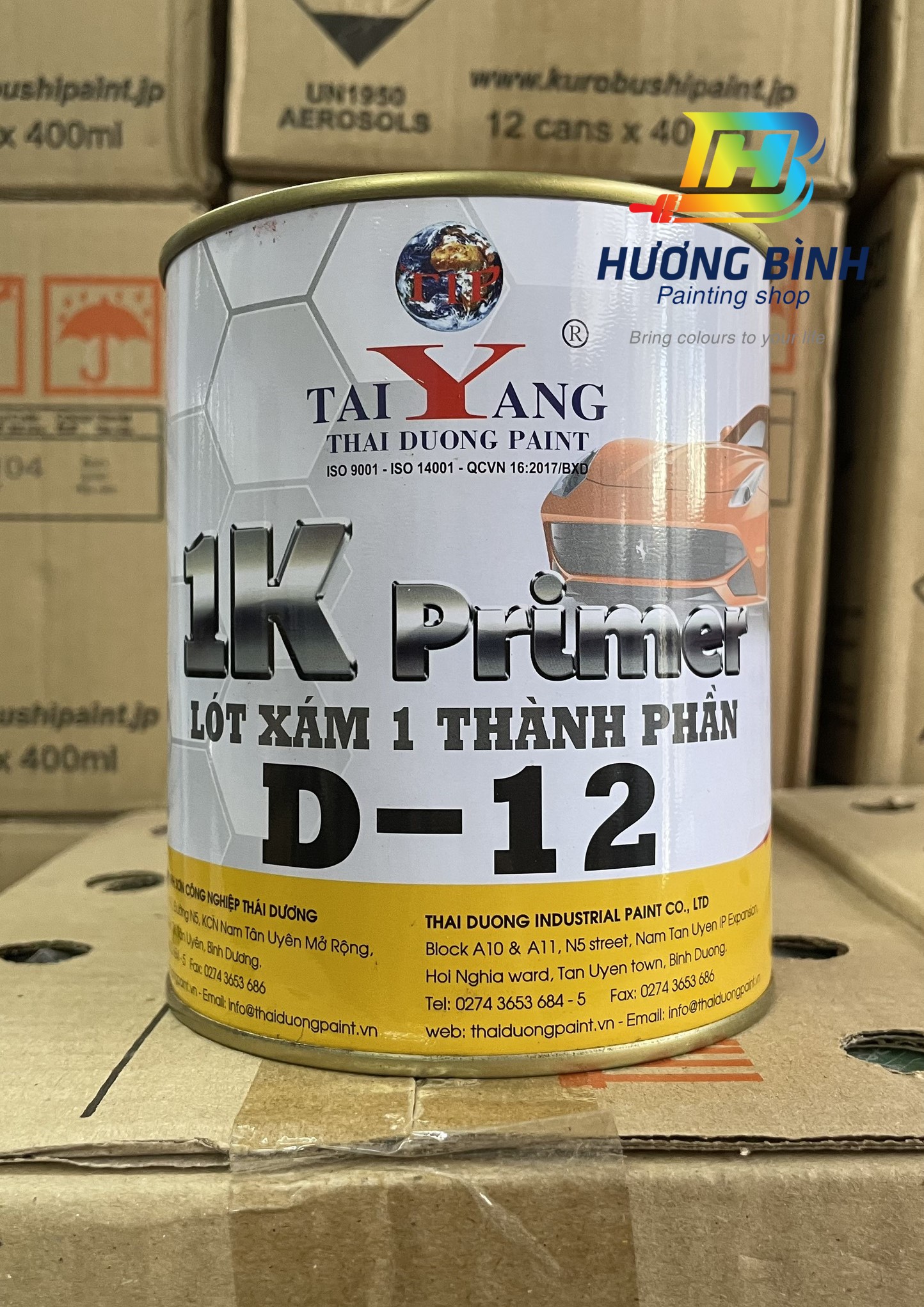 Sơn lót xám taiyang 1k và 2k cho xe máy, oto d-12 và d-05 primer